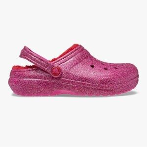 CROCS KIDS CLASSIC LINED GLITTER CLOGS
